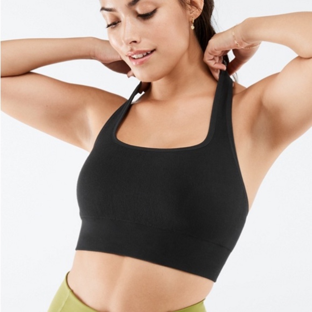 Fabletics Piper Black Seamless Bralette M